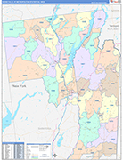 Glens Falls Metro Area Wall Map Color Cast Style